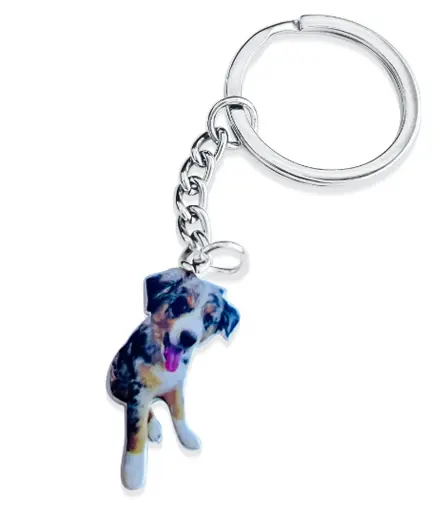 CUSTOM PET PHOTO KEYCHAINS