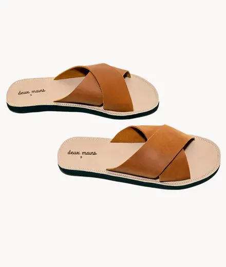 Men's Criss Cross Leather Sandal