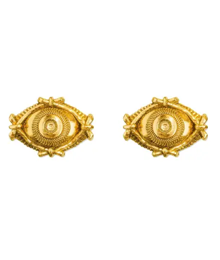 Eye Gold Stud Earrings