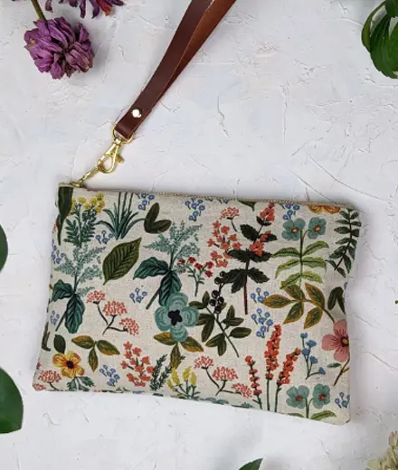 Spring Garden Linen Purse